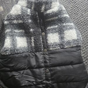 Dog Black and Gray Puffer Vest